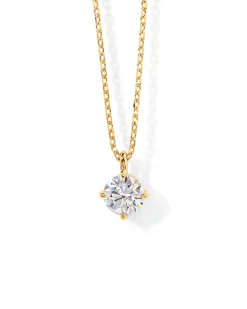 PAVOI Pendants-Dainty CZ Solitaire Pendant Necklace