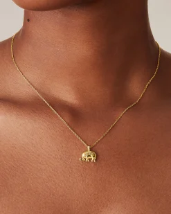 PAVOI Pendants-Dainty Elephant Pendant Necklace