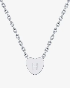 PAVOI Pendants-Dainty Heart Initial Necklace