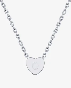 PAVOI Pendants-Dainty Heart Initial Necklace