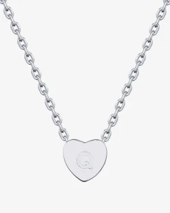 PAVOI Pendants-Dainty Heart Initial Necklace