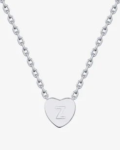 PAVOI Pendants-Dainty Heart Initial Necklace