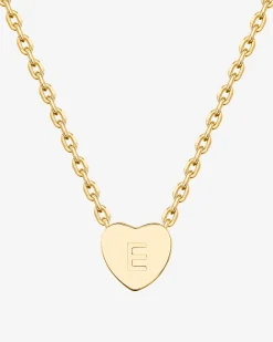 PAVOI Pendants-Dainty Heart Initial Necklace