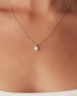 PAVOI Pendants-Danty CZ Solitaire Necklace