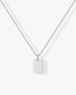PAVOI Layered|Pendants-Dog Tag Necklace