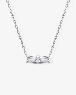 PAVOI Pendants-Double Baguette Necklace