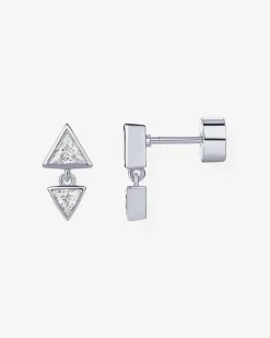 PAVOI Dangle & Threader|Flat Backs-Double Triangle Dangle Screwbacks