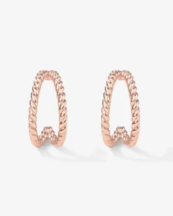PAVOI Huggies|Hoops-Double Twisted Rope Huggies