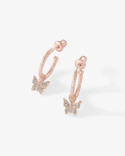 PAVOI Dangle & Threader|Hoops-Drop Butterfly Hoops