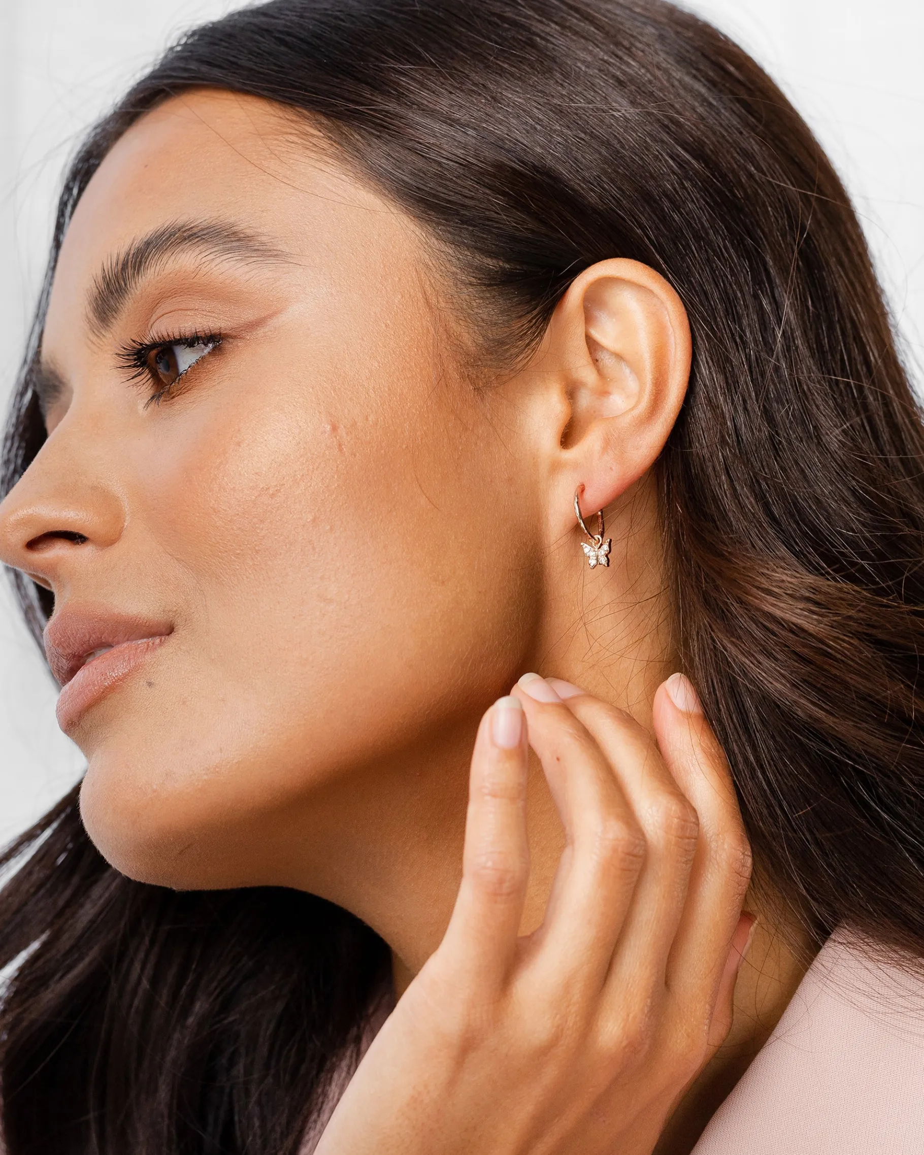 PAVOI Dangle & Threader|Hoops-Drop Butterfly Hoops
