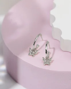 PAVOI Dangle & Threader|Hoops-Drop Butterfly Hoops