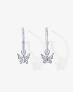 PAVOI Dangle & Threader|Hoops-Drop Butterfly Hoops