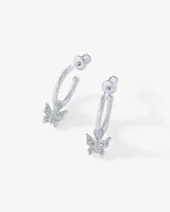 PAVOI Dangle & Threader|Hoops-Drop Butterfly Hoops
