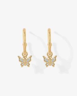 PAVOI Dangle & Threader|Hoops-Drop Butterfly Hoops