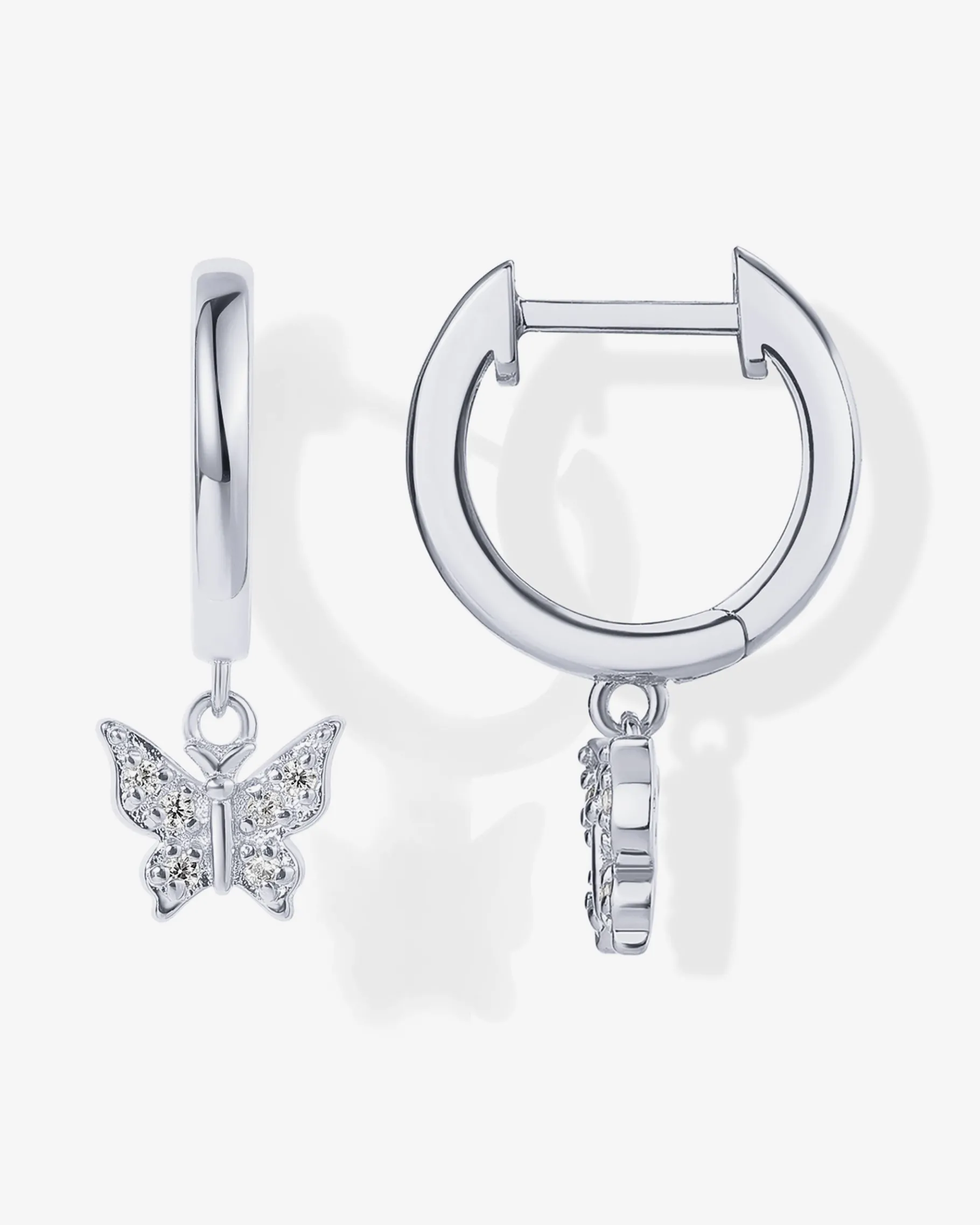 PAVOI Dangle & Threader|Huggies-Drop Butterfly Huggies
