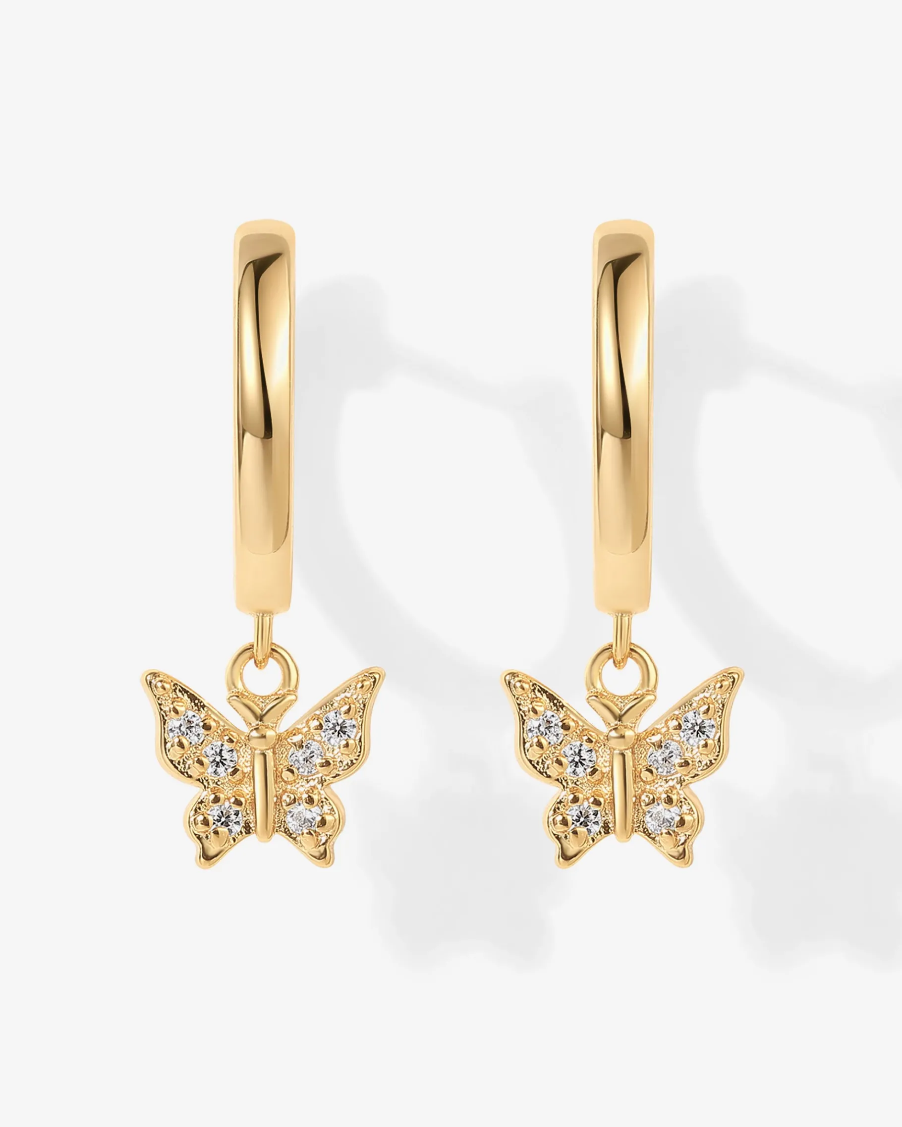 PAVOI Dangle & Threader|Huggies-Drop Butterfly Huggies