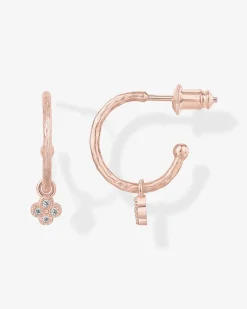 PAVOI Dangle & Threader|Hoops-Drop Clover Hoops