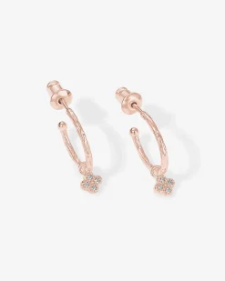 PAVOI Dangle & Threader|Hoops-Drop Clover Hoops