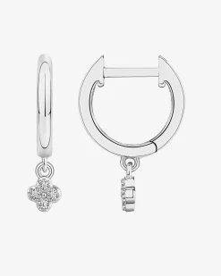 PAVOI Dangle & Threader|Huggies-Drop Clover Huggies