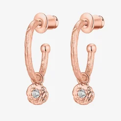 PAVOI Dangle & Threader|Hoops-Drop Hammered Hoops