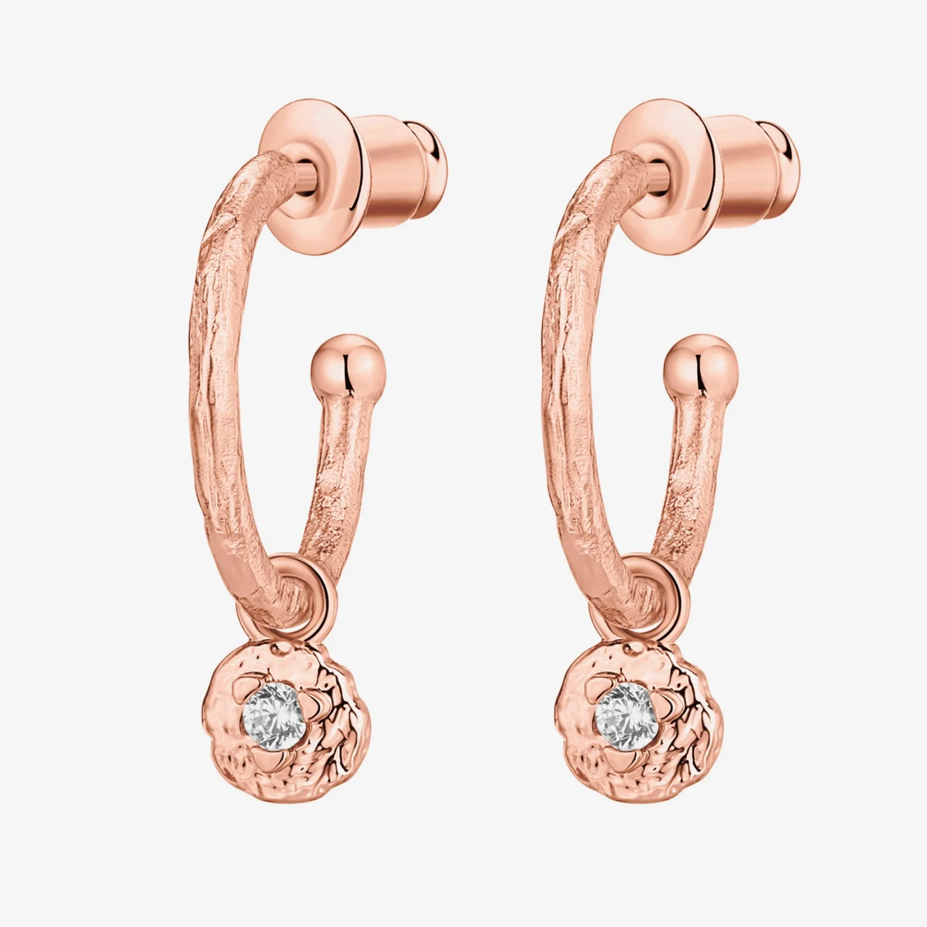 PAVOI Dangle & Threader|Hoops-Drop Hammered Hoops