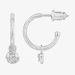 PAVOI Dangle & Threader|Hoops-Drop Hammered Hoops