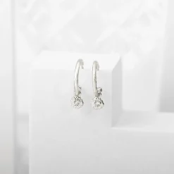 PAVOI Dangle & Threader|Hoops-Drop Hammered Hoops