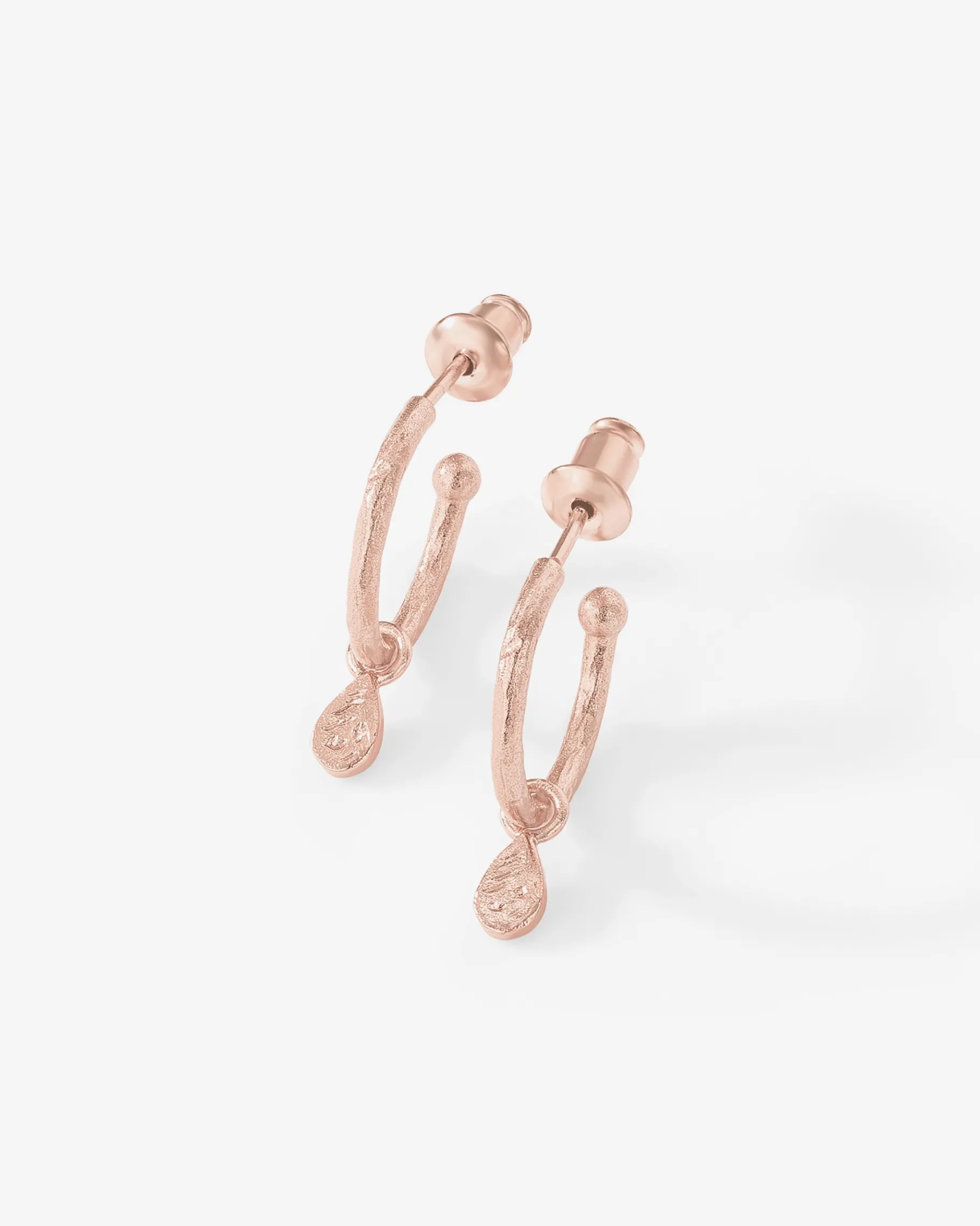 PAVOI Dangle & Threader|Hoops-Drop Hammered Hoops