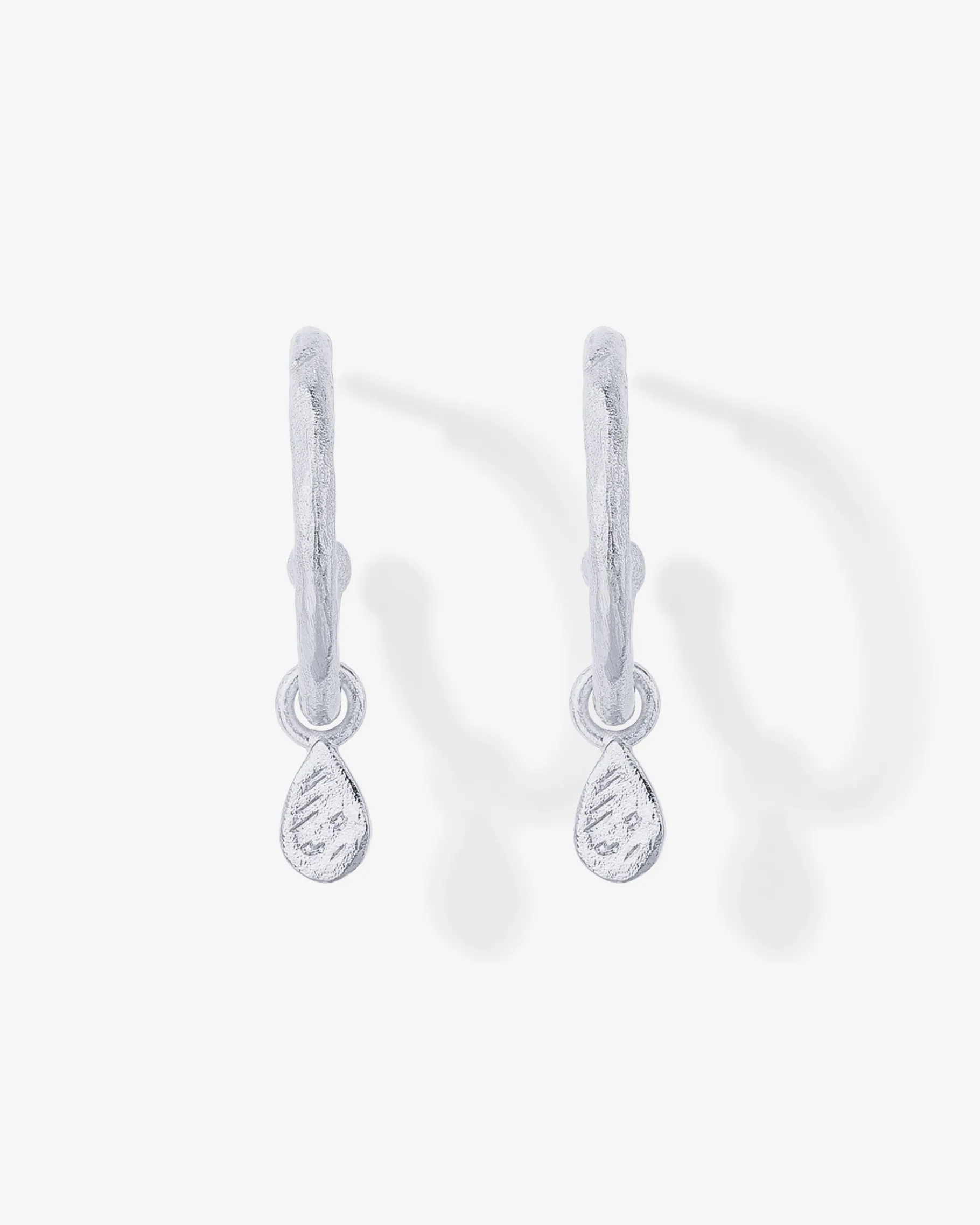 PAVOI Dangle & Threader|Hoops-Drop Hammered Hoops