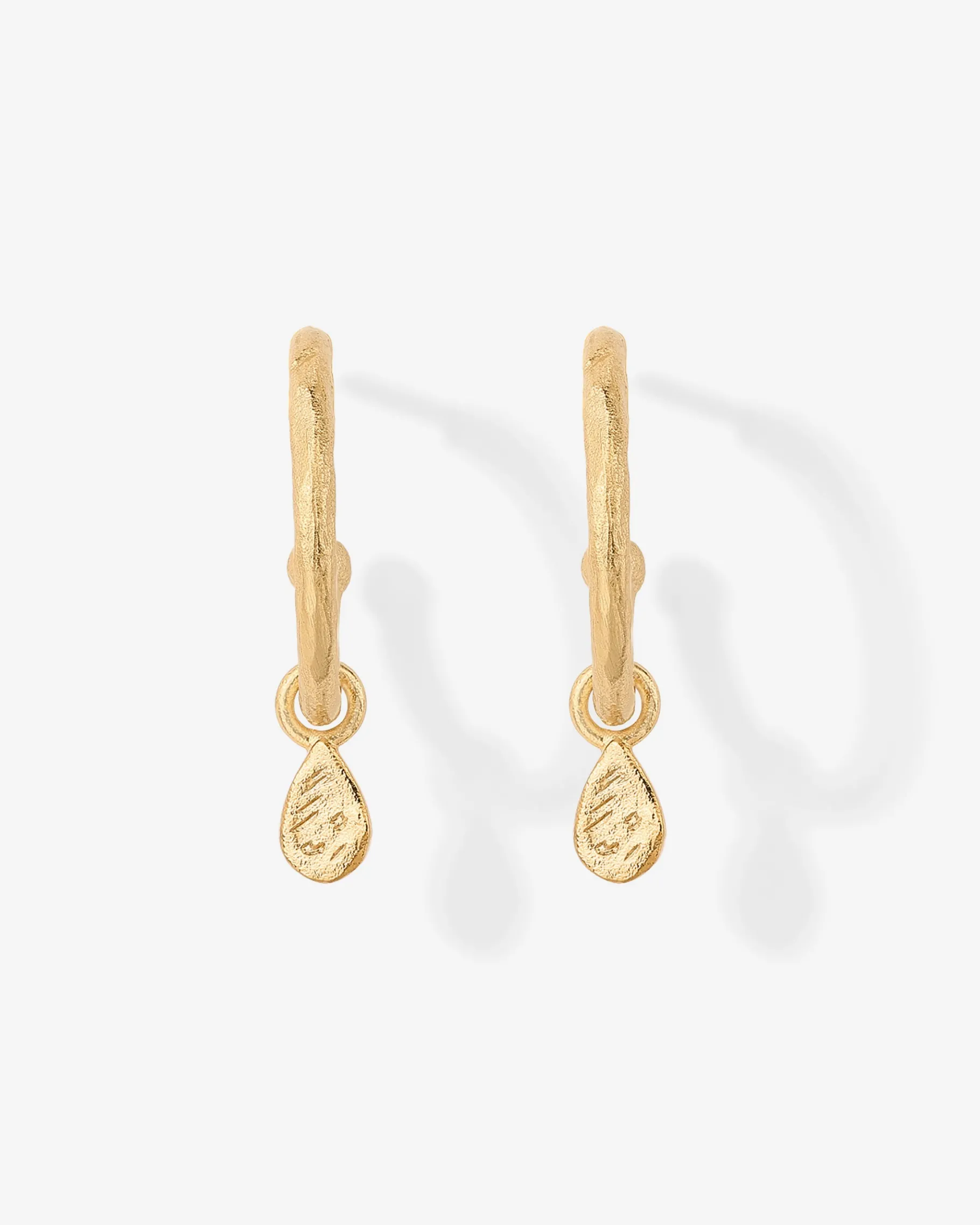 PAVOI Dangle & Threader|Hoops-Drop Hammered Hoops