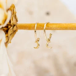 PAVOI Dangle & Threader|Hoops-Drop Moon Hoops