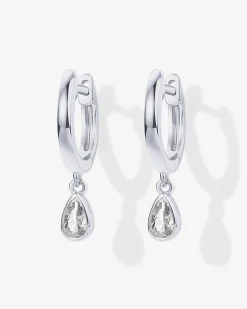 PAVOI Dangle & Threader|Huggies-Drop Pear Huggies
