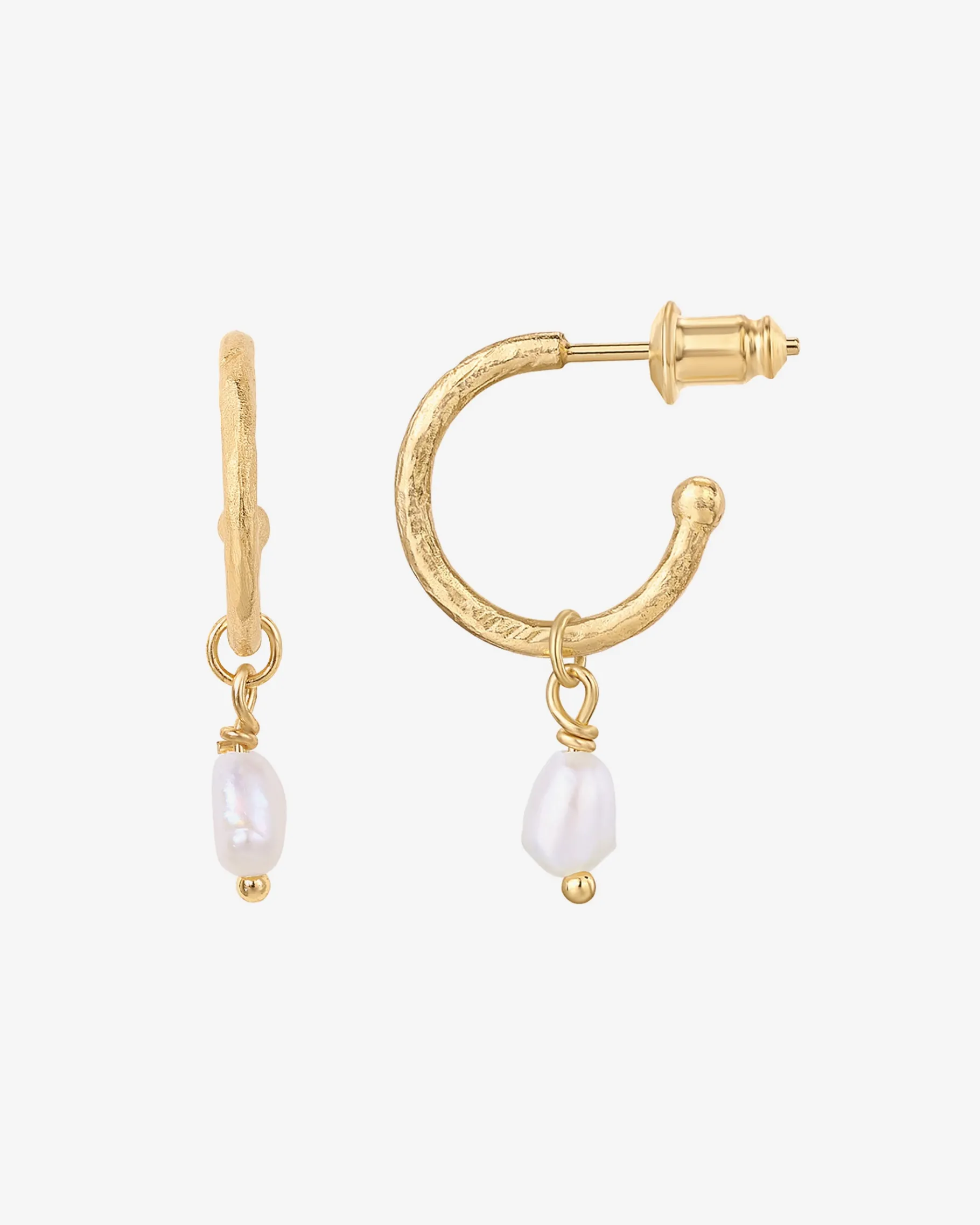 PAVOI Dangle & Threader|Hoops-Drop Pearl Hoops