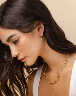 PAVOI Dangle & Threader|Hoops-Drop Pearl Hoops