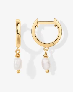 PAVOI Dangle & Threader|Huggies-Drop Pearl Huggies