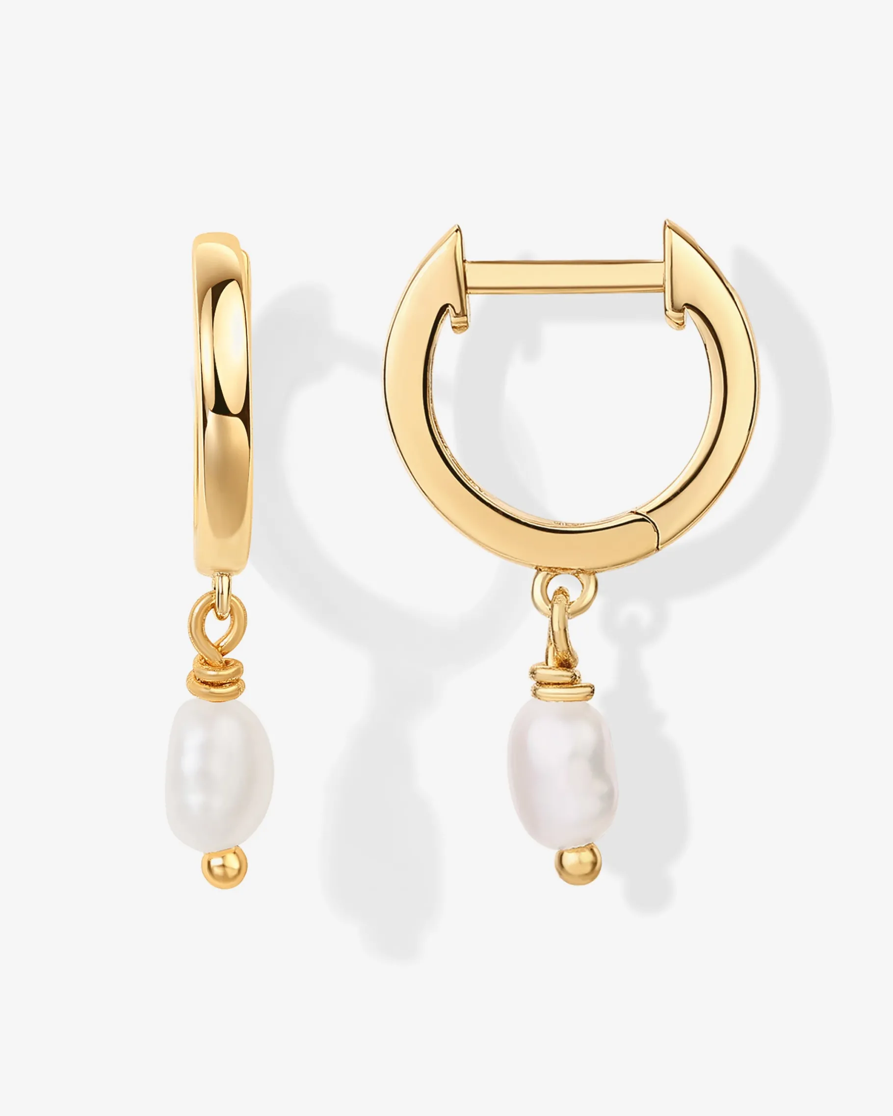 PAVOI Dangle & Threader|Huggies-Drop Pearl Huggies