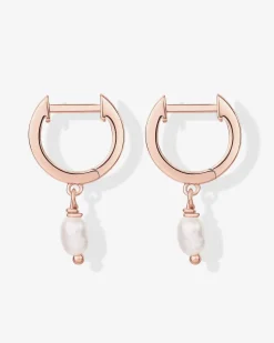 PAVOI Dangle & Threader|Huggies-Drop Pearl Huggies