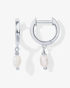 PAVOI Dangle & Threader|Huggies-Drop Pearl Huggies