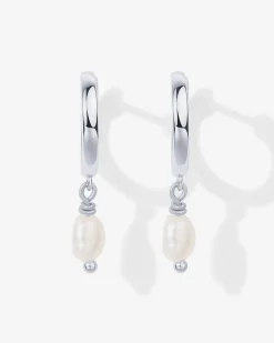 PAVOI Dangle & Threader|Huggies-Drop Pearl Huggies