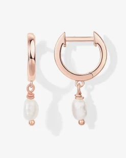 PAVOI Dangle & Threader|Huggies-Drop Pearl Huggies