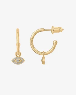 PAVOI Dangle & Threader|Hoops-Evil Eye Hoops