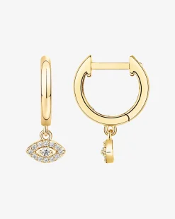 PAVOI Dangle & Threader|Huggies-Evil Eye Huggies