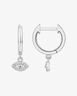 PAVOI Dangle & Threader|Huggies-Evil Eye Huggies