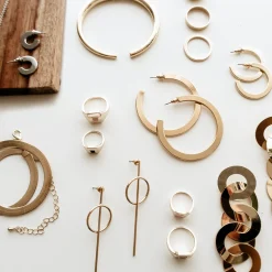 PAVOI Hoops-Flat Gold Hoops