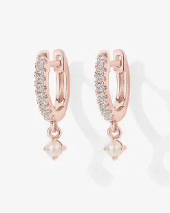 PAVOI Dangle & Threader|Huggies-Freshwater Pearl Huggies