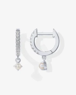 PAVOI Dangle & Threader|Huggies-Freshwater Pearl Huggies
