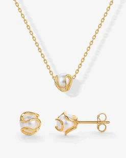 PAVOI Pearls-Freshwater Pearl Necklace and Stud Set