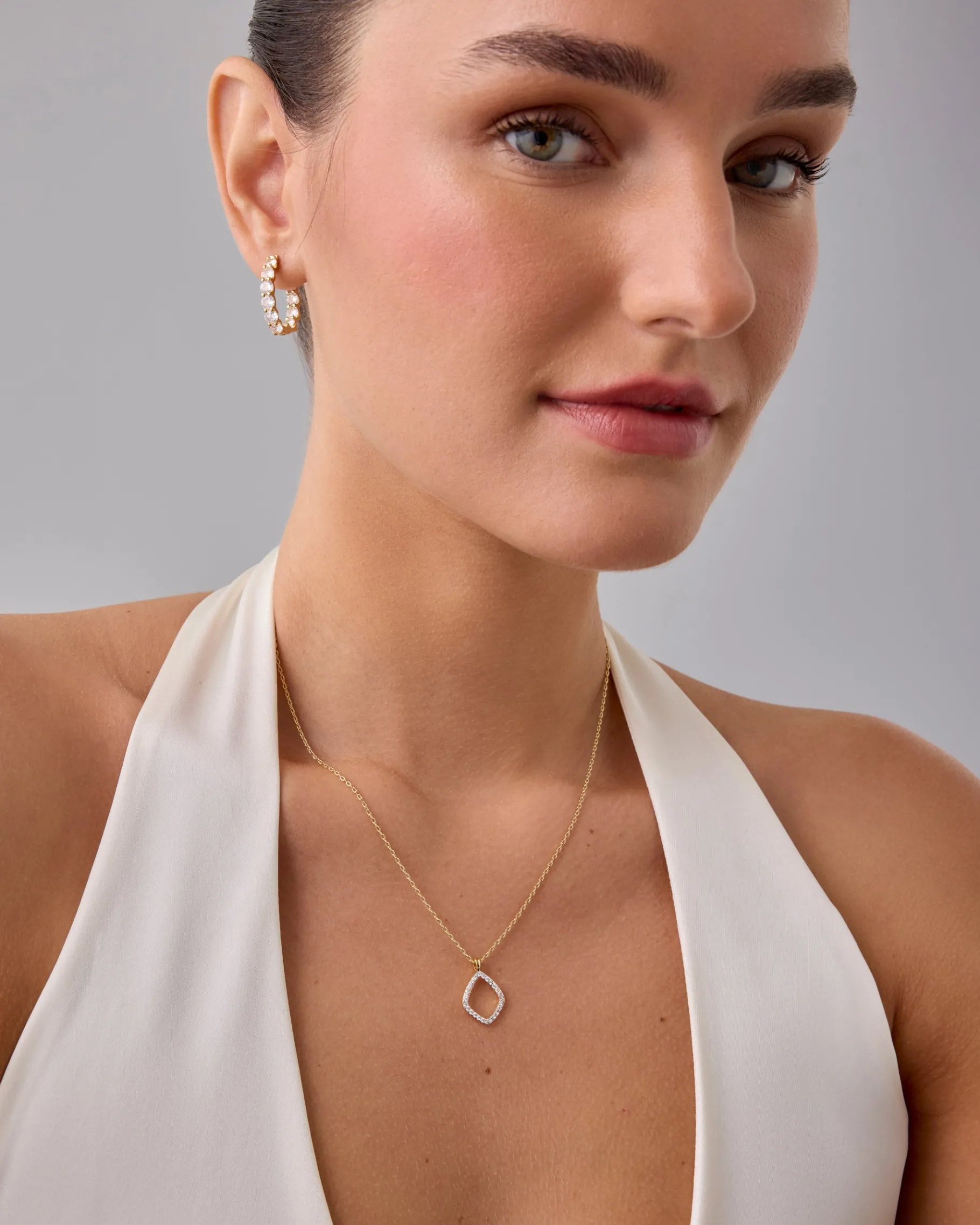 PAVOI Pendants-Geo Dangle Necklace