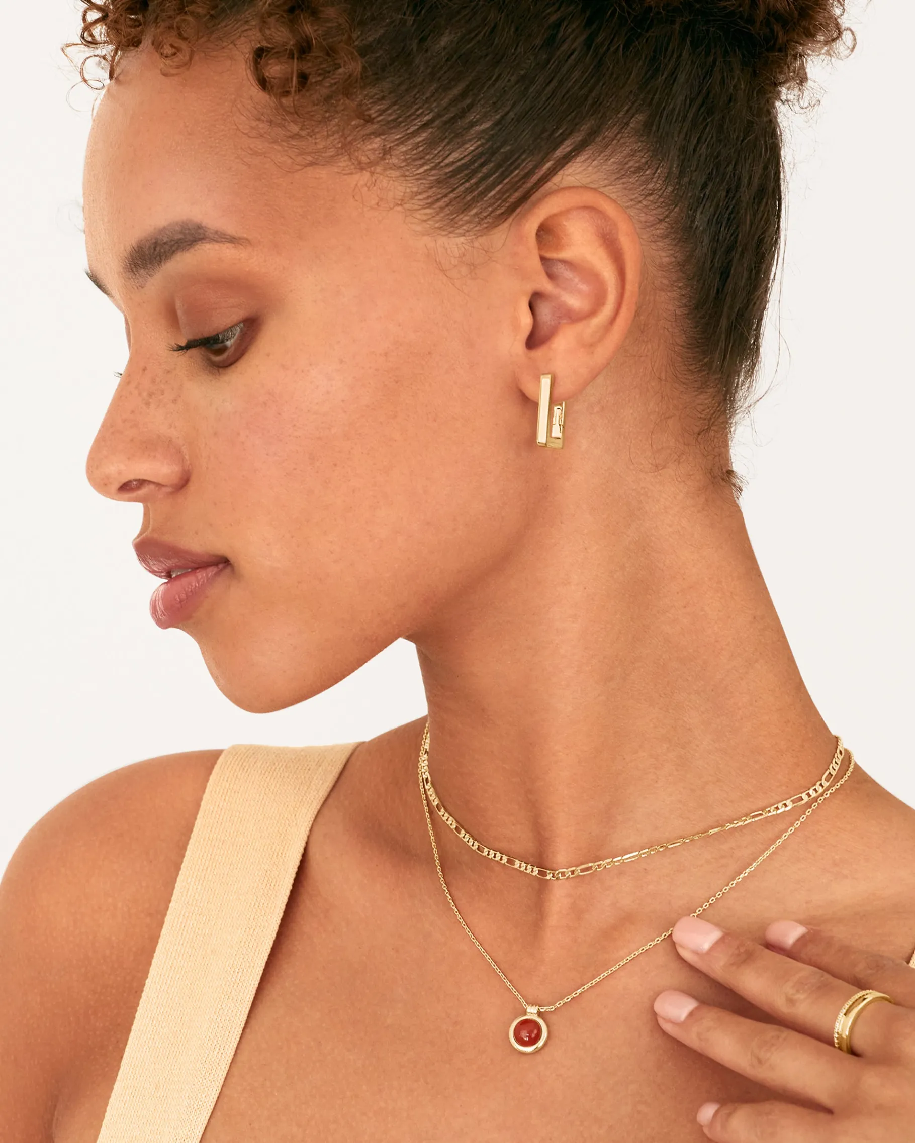 PAVOI Huggies|Hoops-Geometric Rectangle Hoop