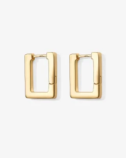 PAVOI Huggies|Hoops-Geometric Rectangle Hoop